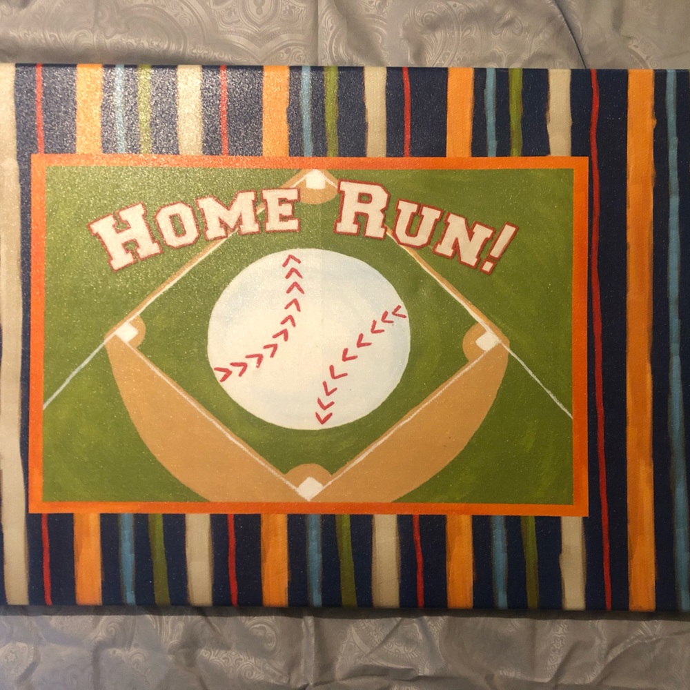 Baseball Multicolored Wall Decor